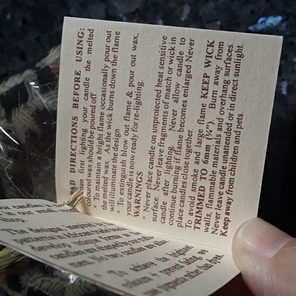 African Swazi Candle 4in Pillar leopard - Picture 5 of 12